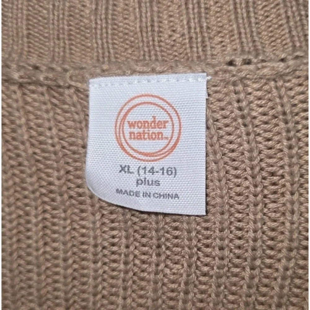 Wonder Nation XL 14-16 Plus Cropped Cardigan Cozy Preppy Girl Core Knit